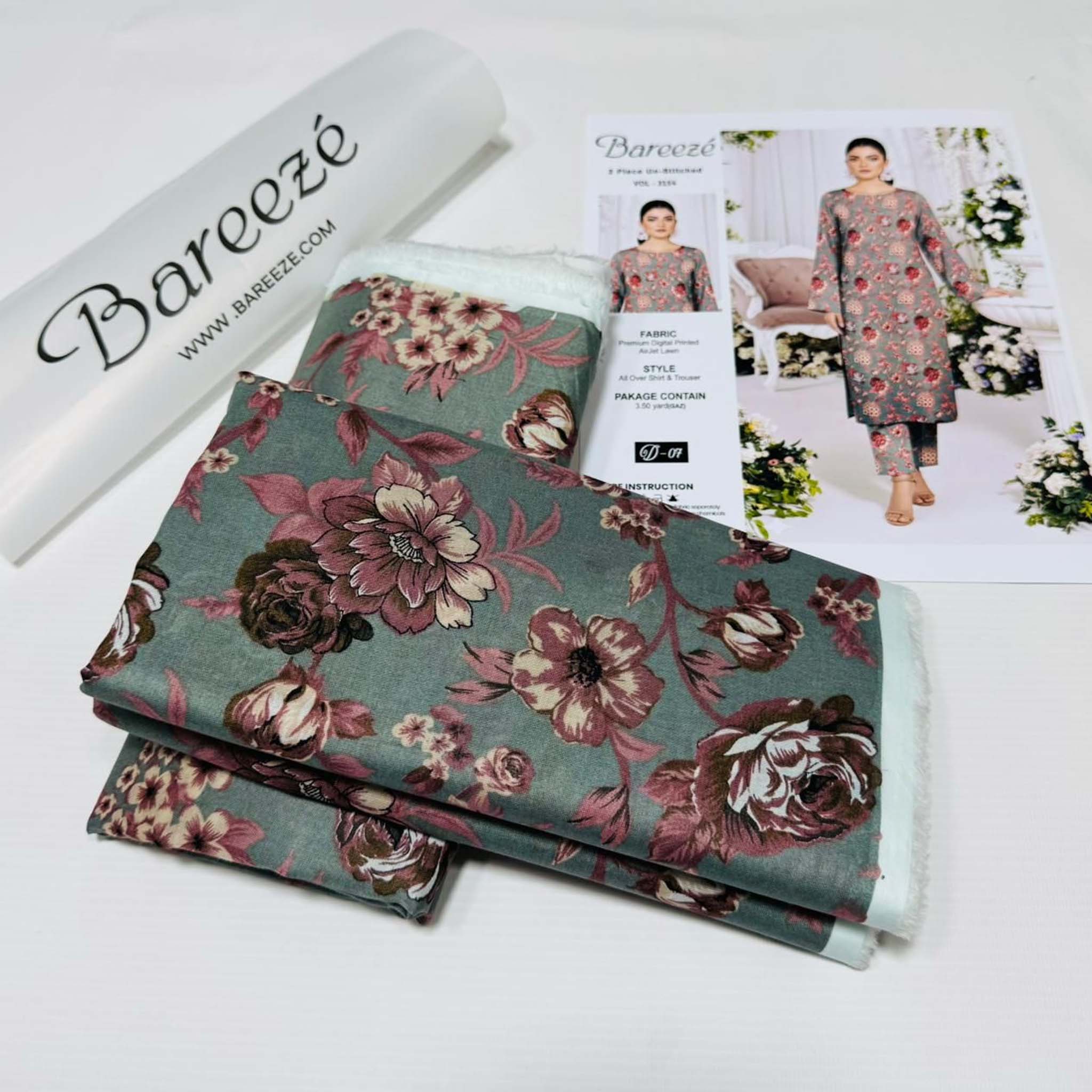Bareeze Fabric Lawn 2PC