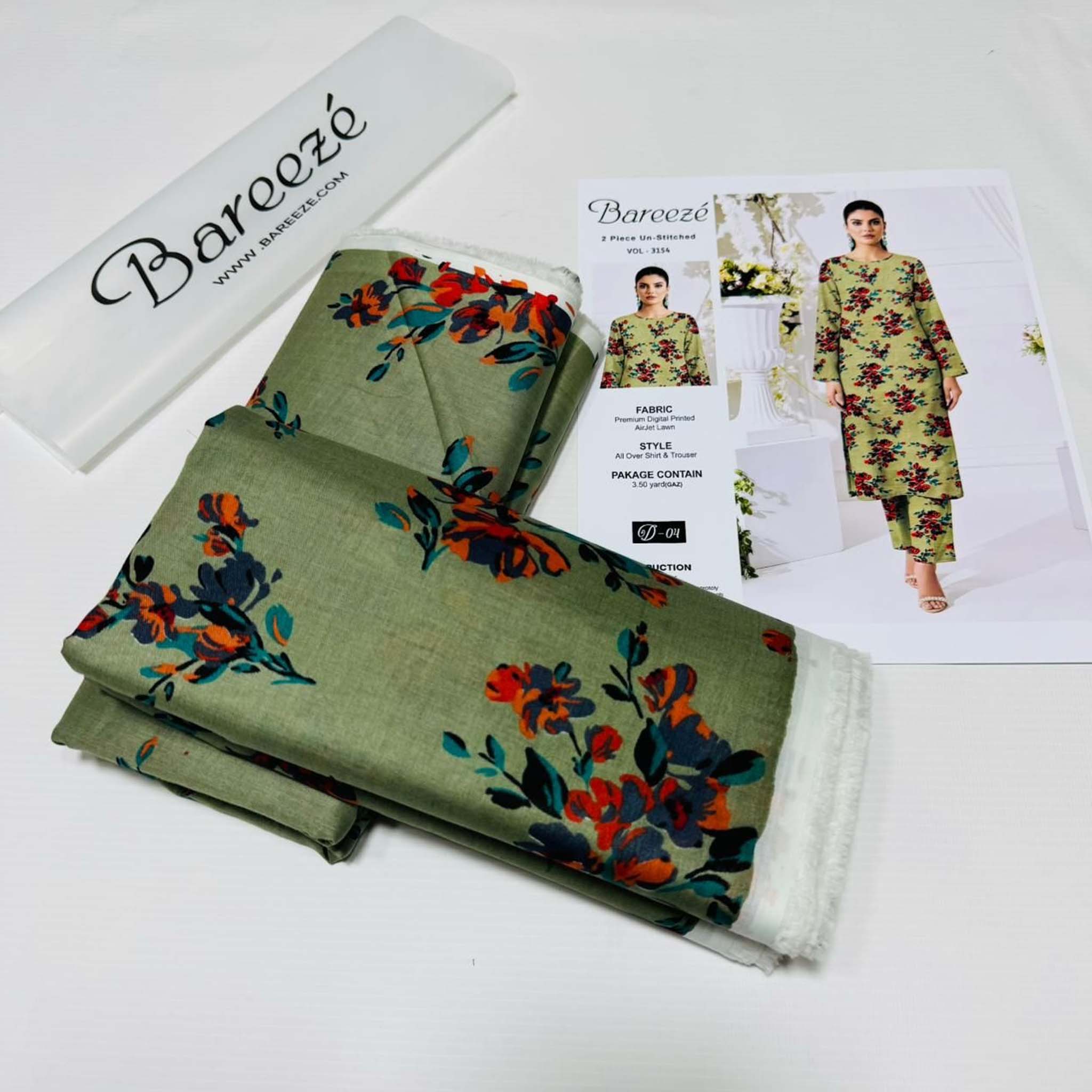 Bareeze Fabric Lawn 2PC
