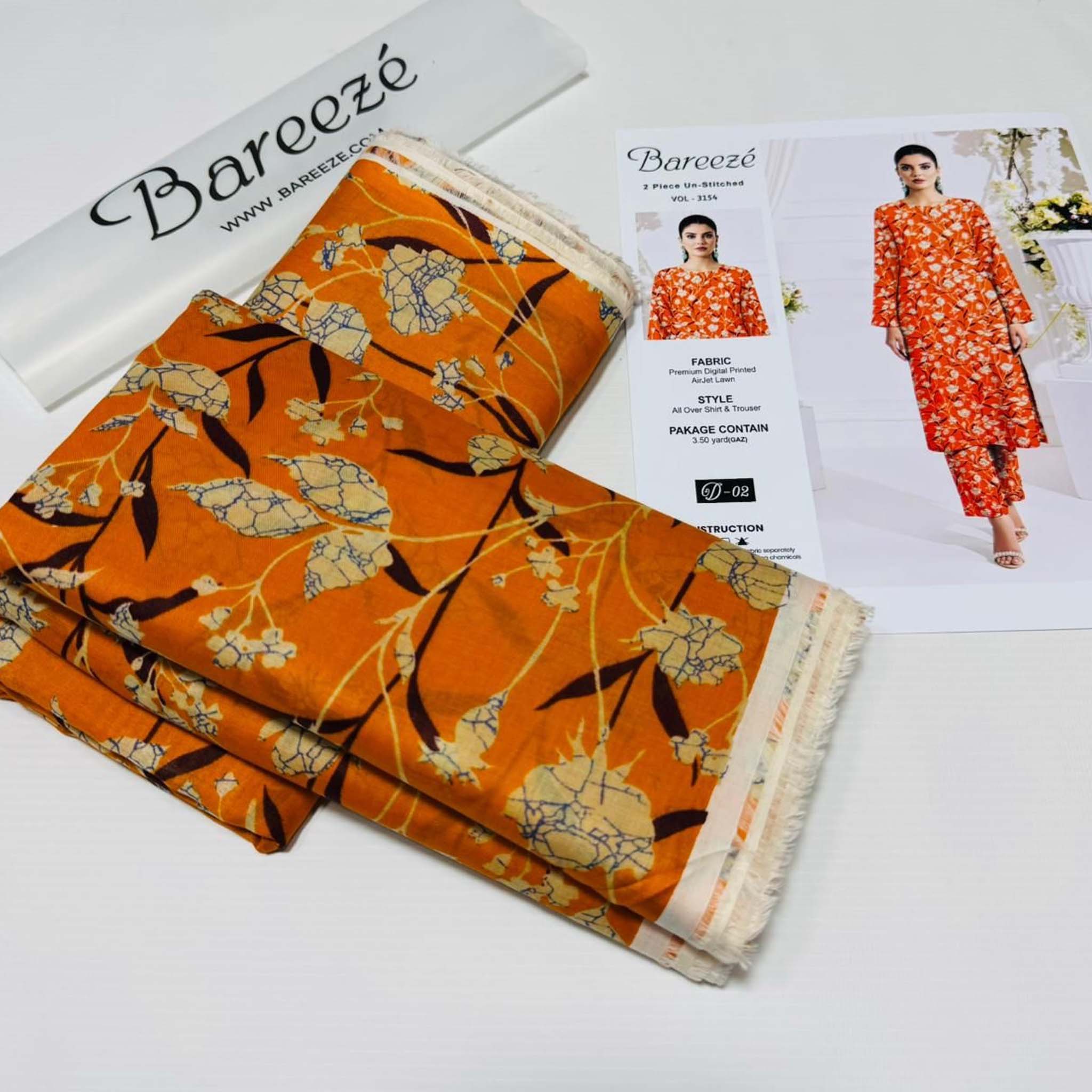 Bareeze Fabric Lawn 2PC