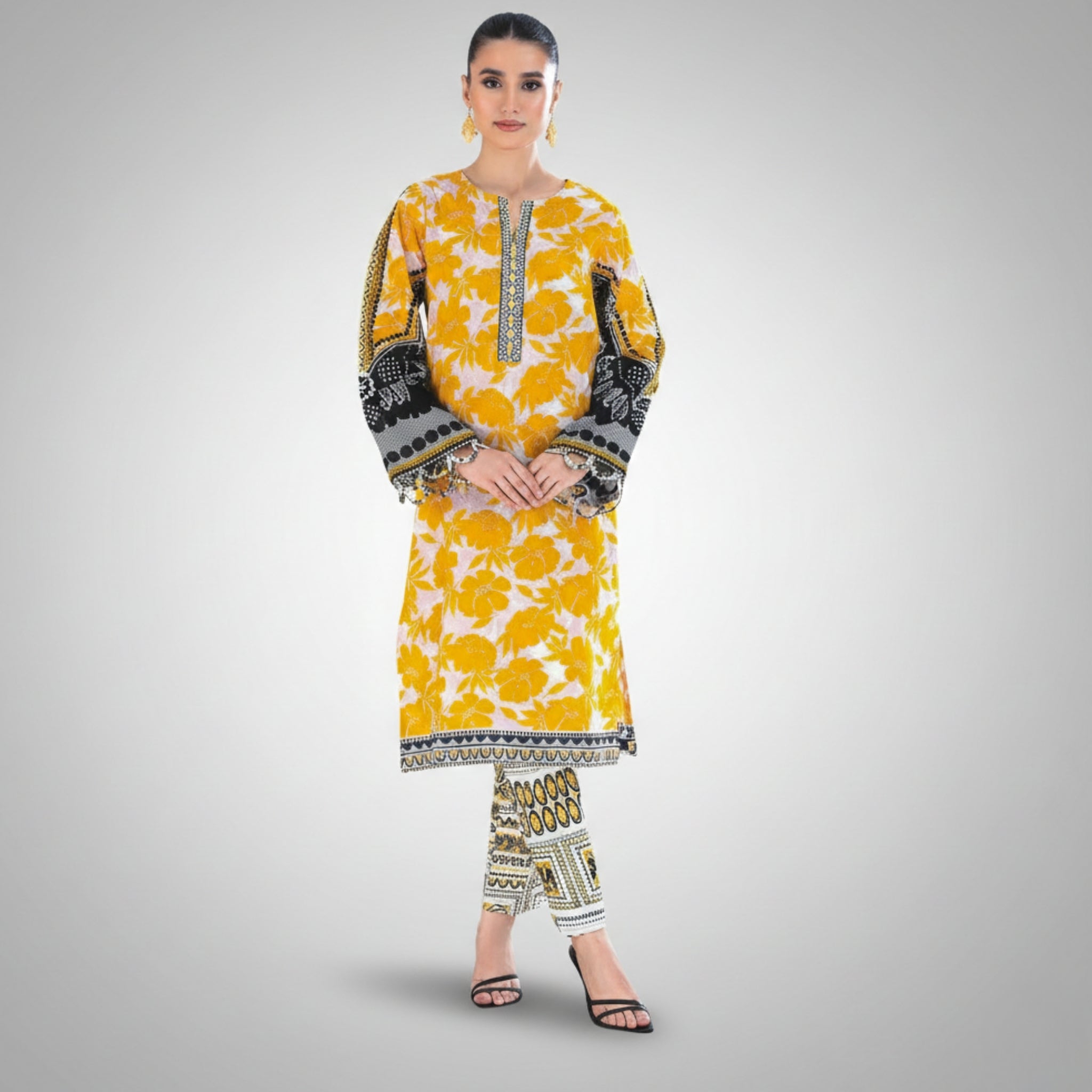 Gul Ahmed Summer Lawn Co-ord Set - Vol 5