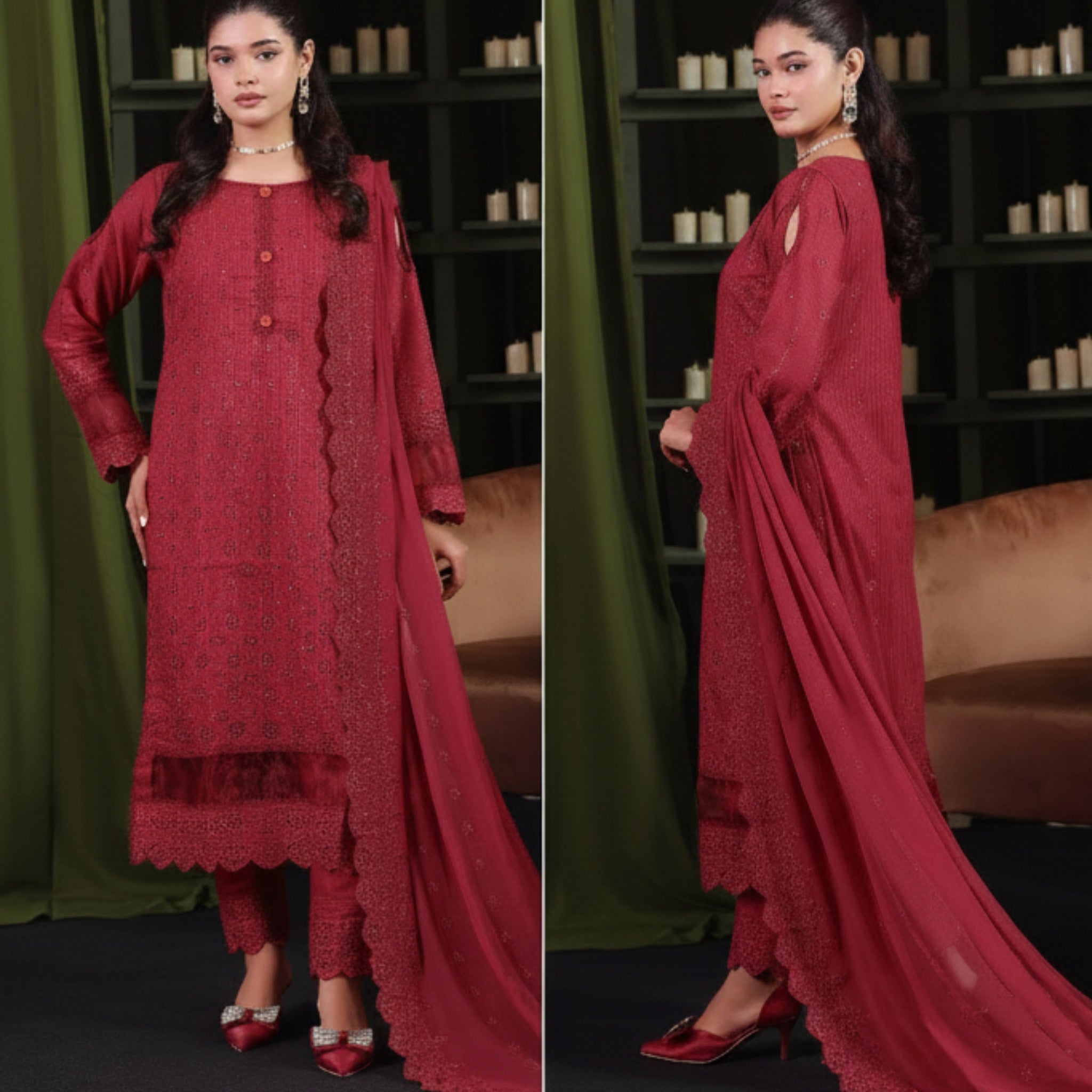 Neelofar Luxury Chikankari Collection - Style 1