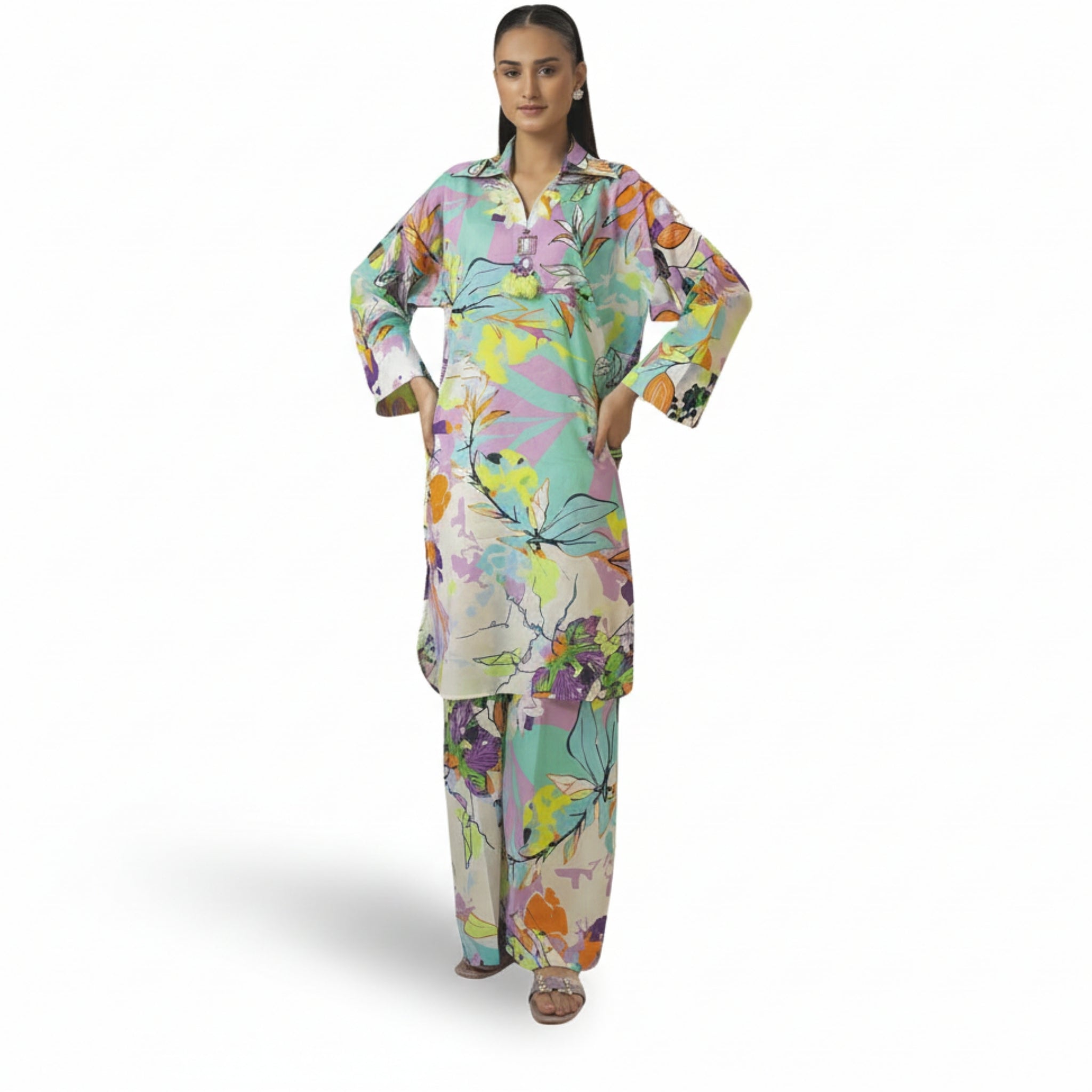 Gul Ahmed Summer Lawn Co-ord Set - Vol 9