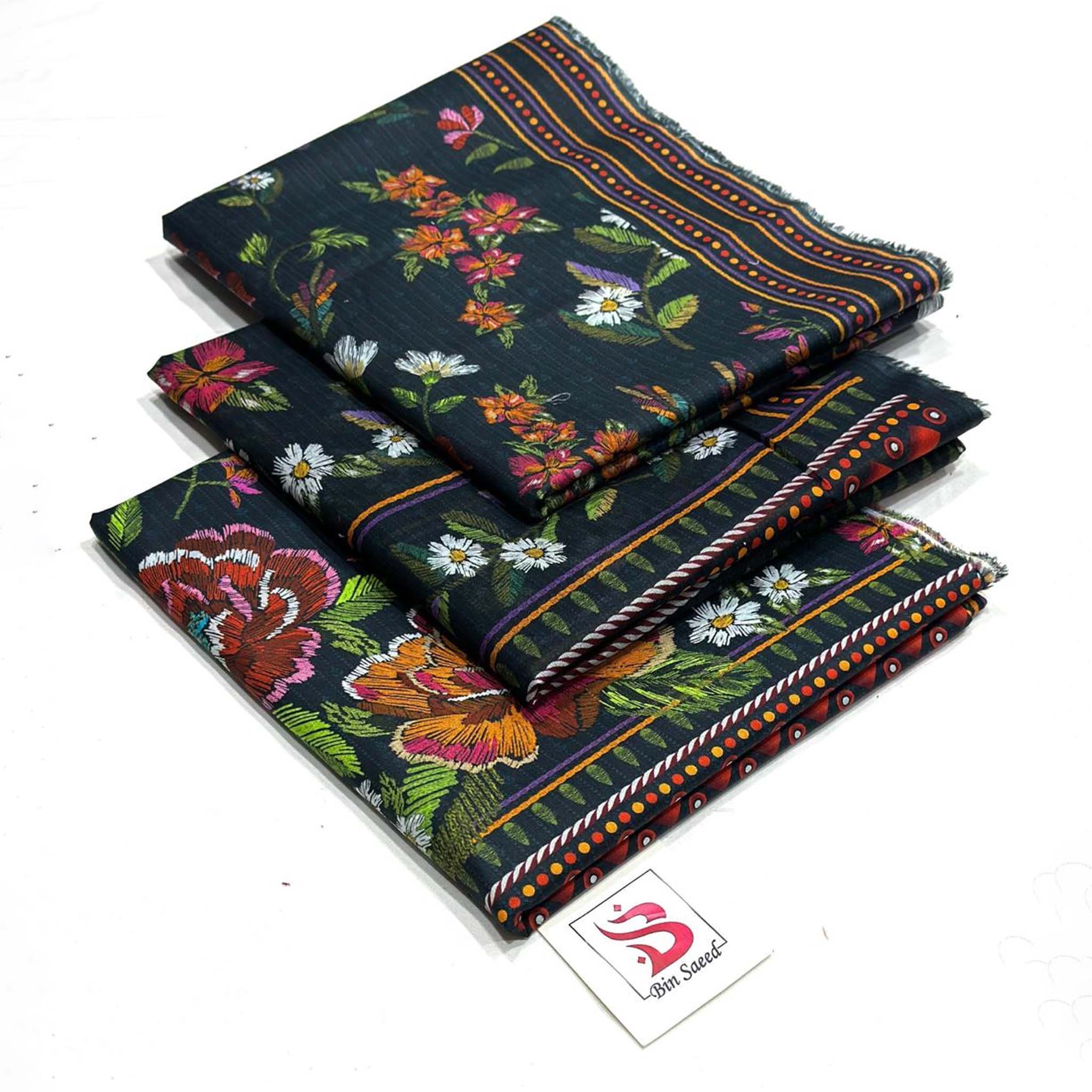 Bin Saeed Premium Digital Printed Lawn 3PC