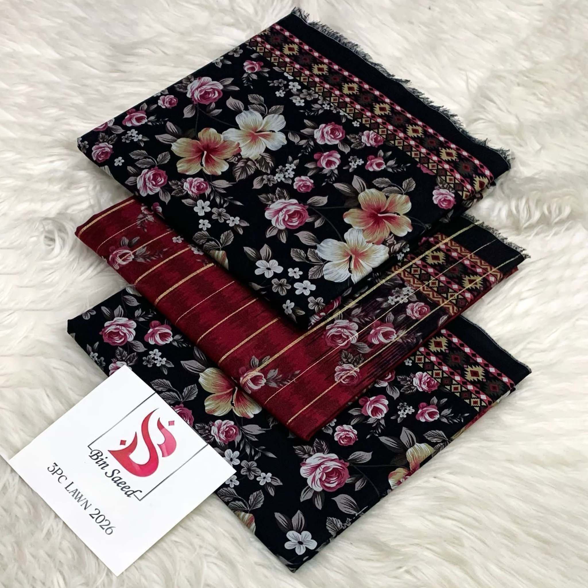 Bin Saeed Premium Digital Printed Lawn 3PC
