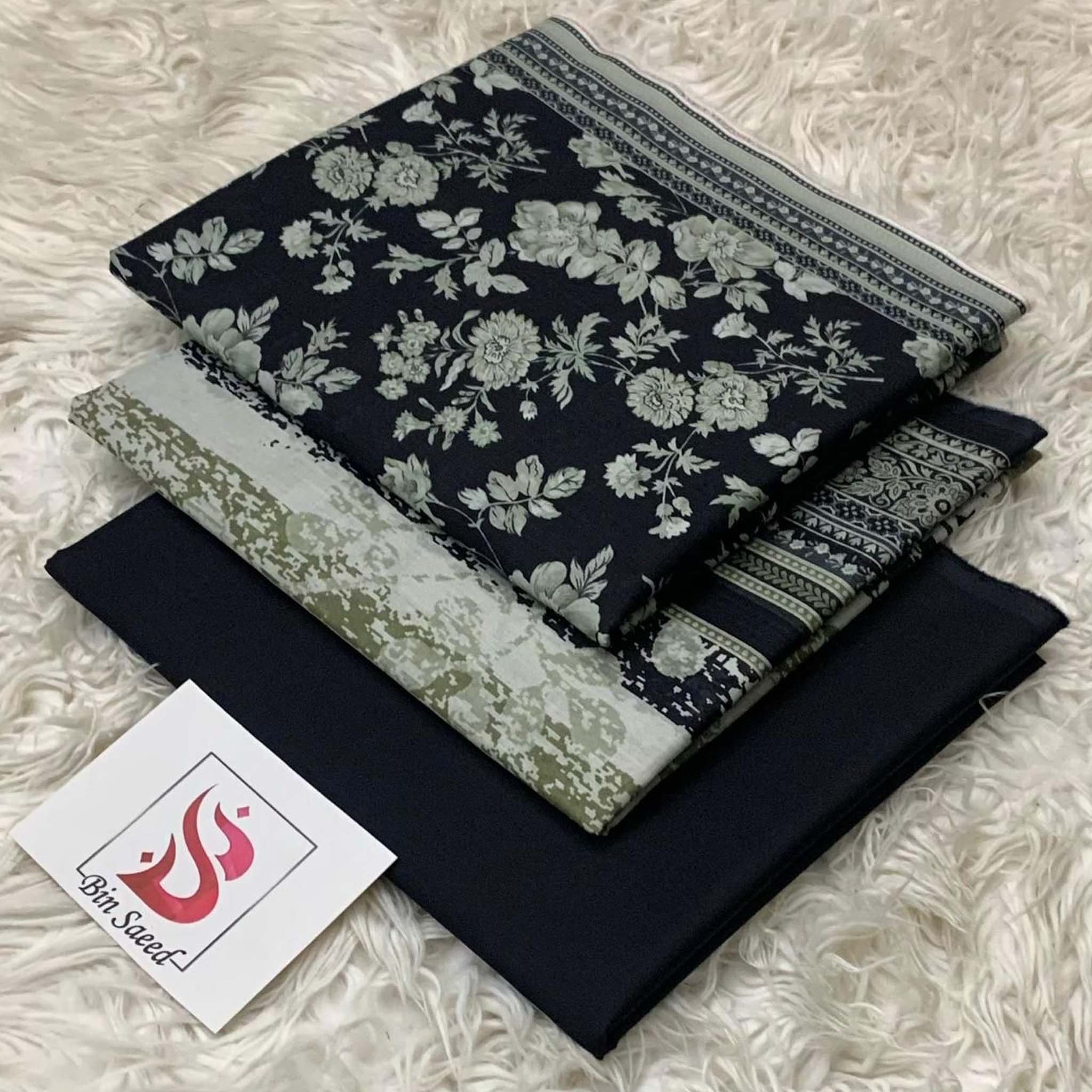 Bin Saeed Premium Digital Printed Lawn 3PC