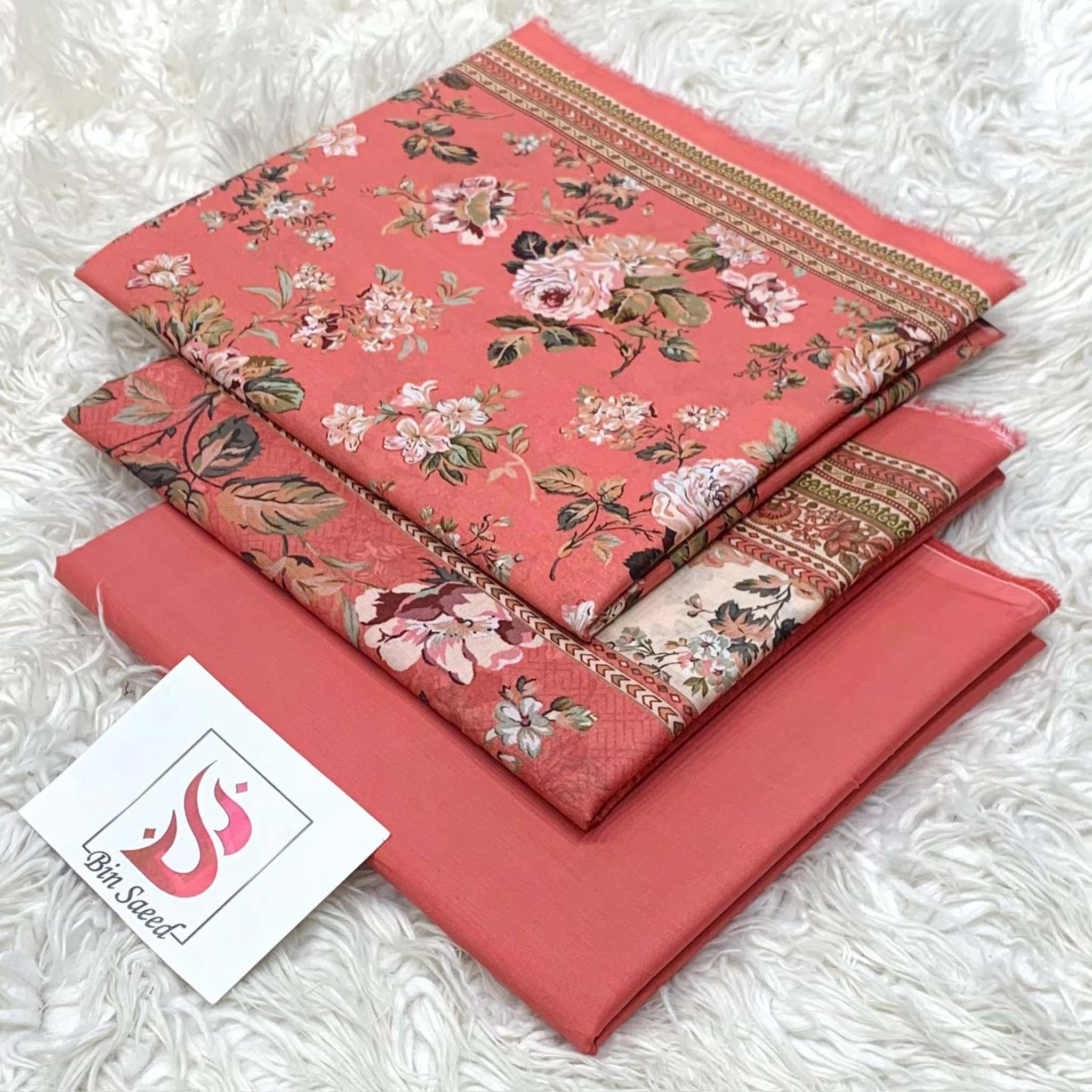 Bin Saeed Premium Digital Printed Lawn 3PC