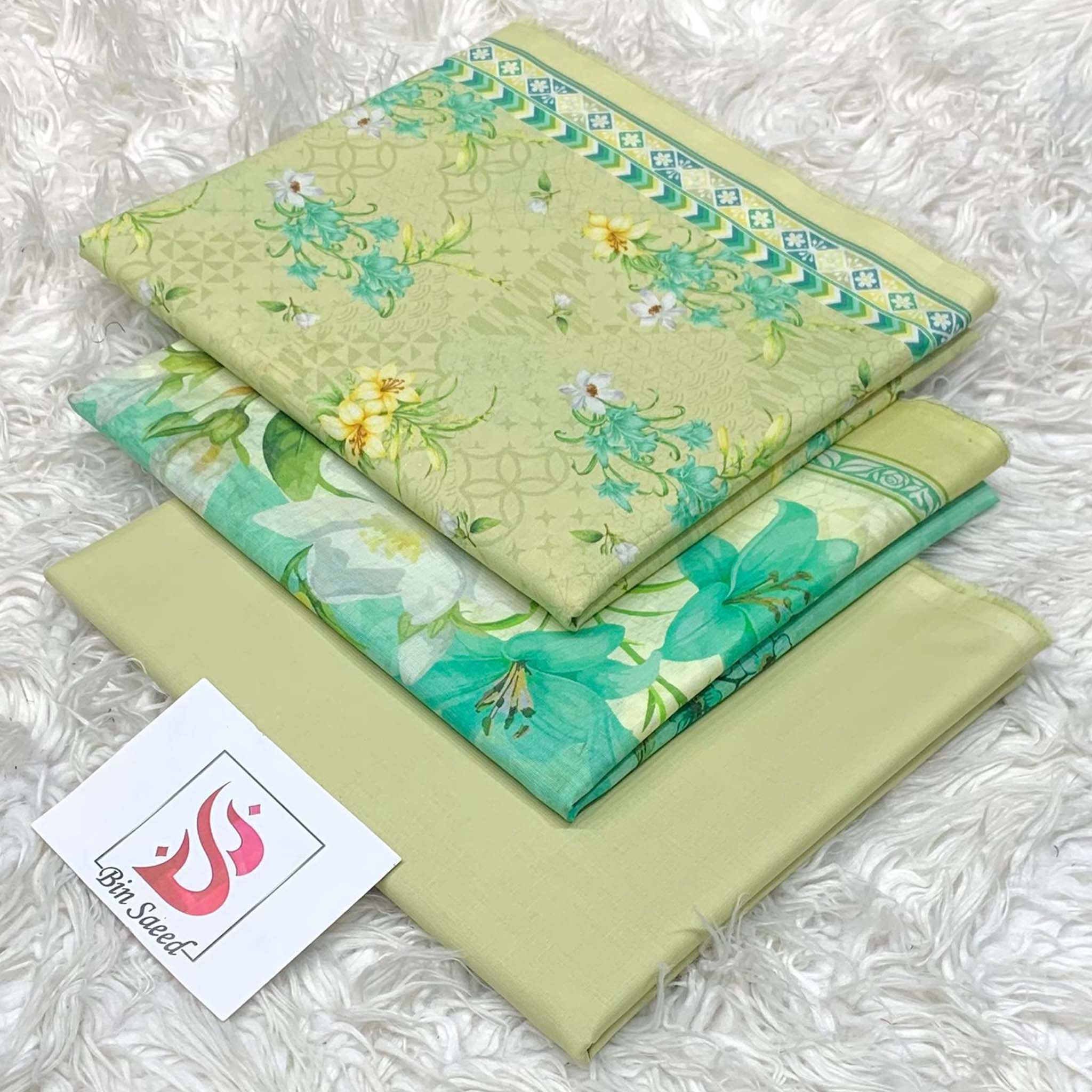 Bin Saeed Premium Digital Printed Lawn 3PC