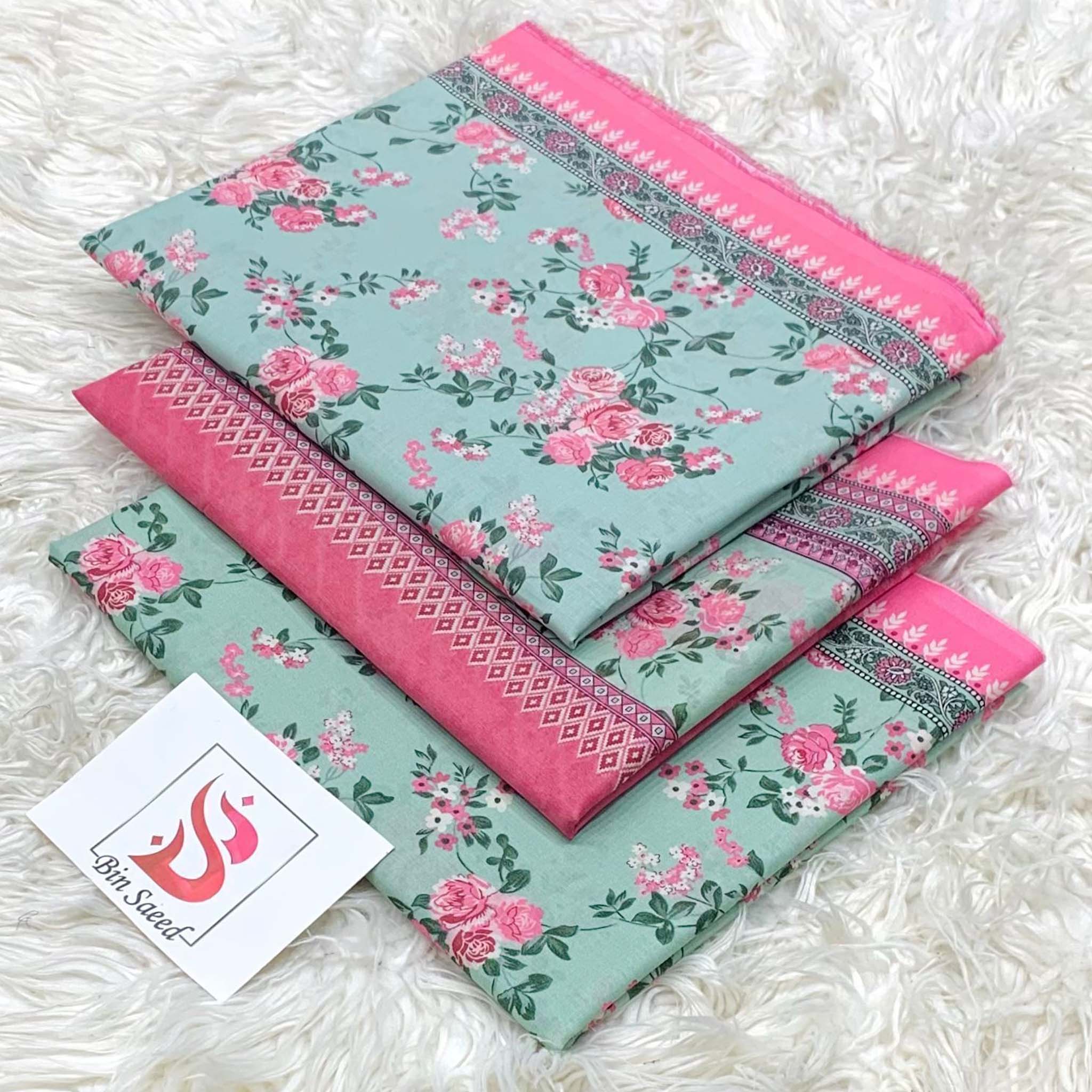 Bin Saeed Premium Digital Printed Lawn 3PC