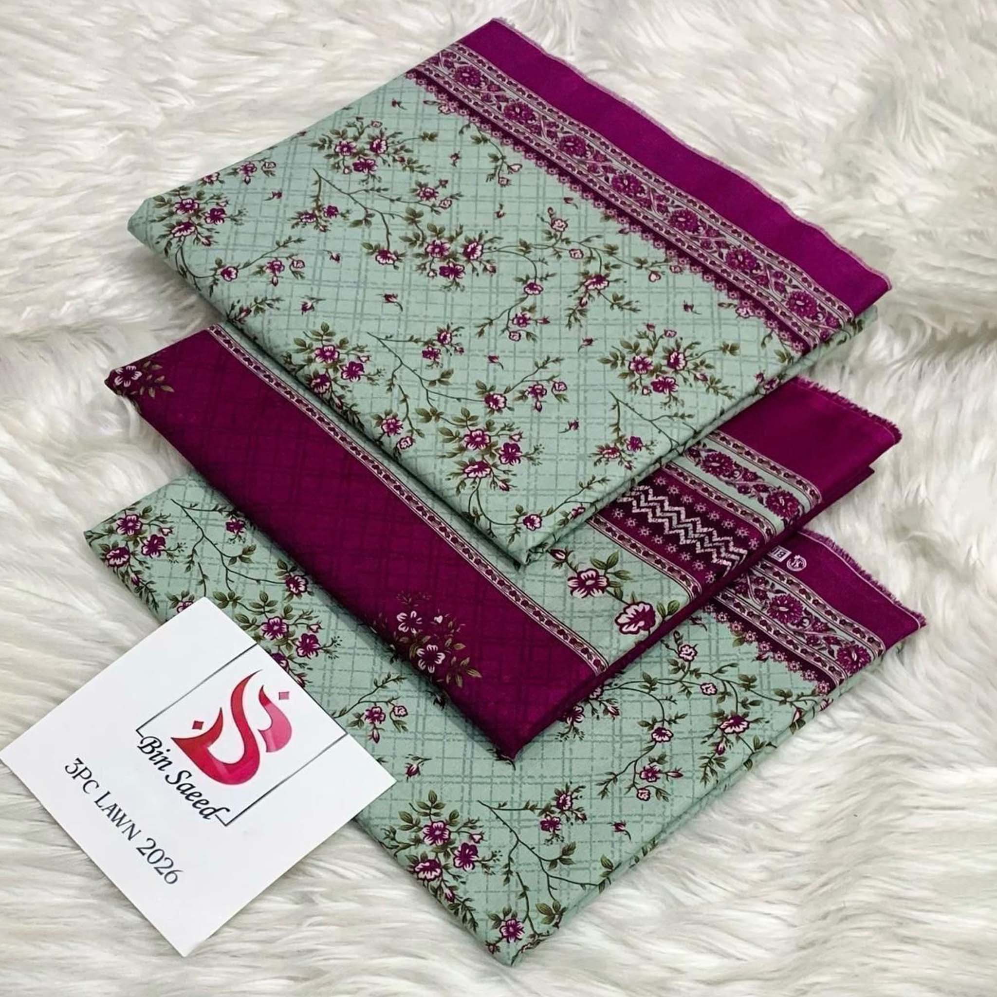 Bin Saeed Premium Digital Printed Lawn 3PC