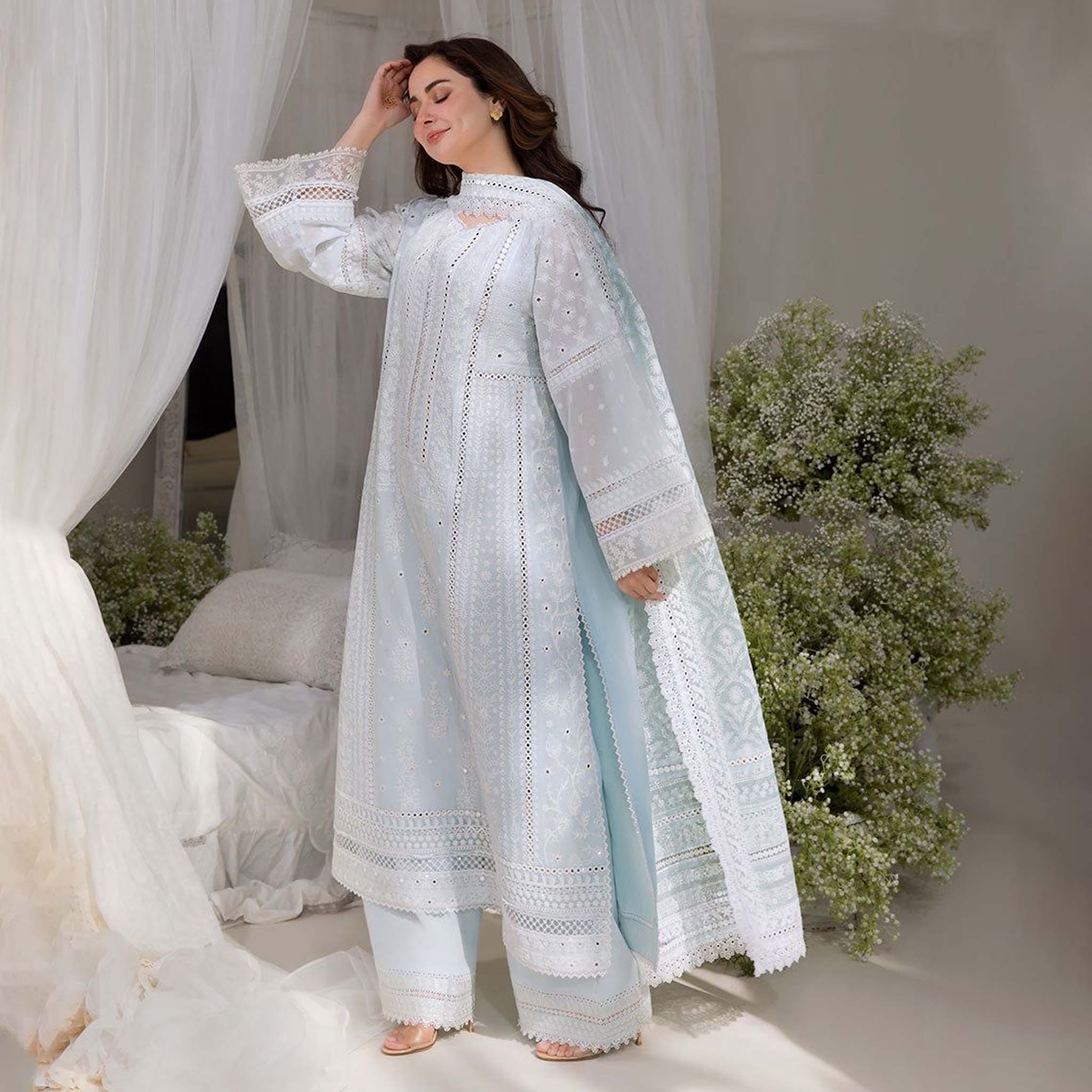 Sibia Luxury Embroidered Export Quality Airjet Lawn 3PC