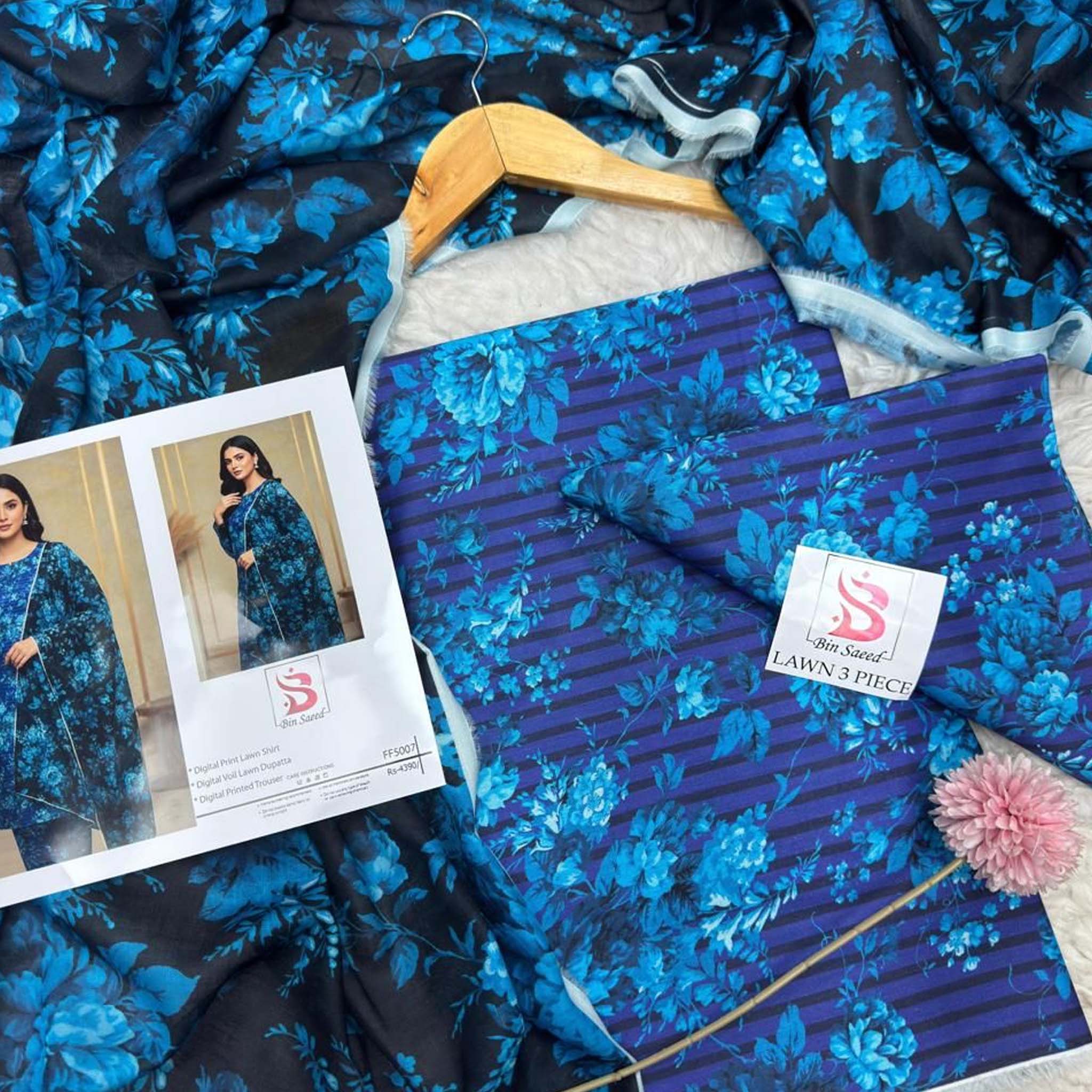 Bin Saeed 3PC Printed Lawn