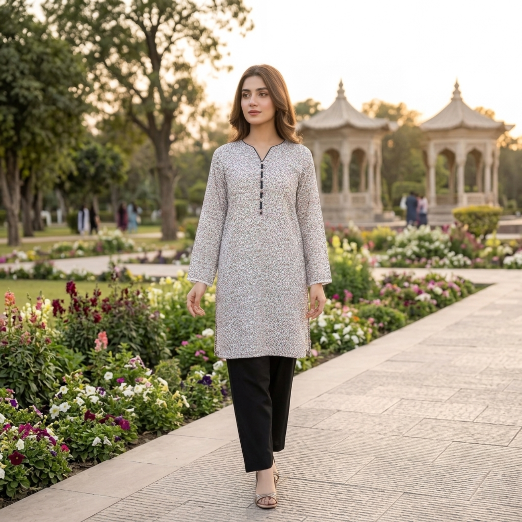 Best Arabic Digital Print Linen Ready to Wear 2PC