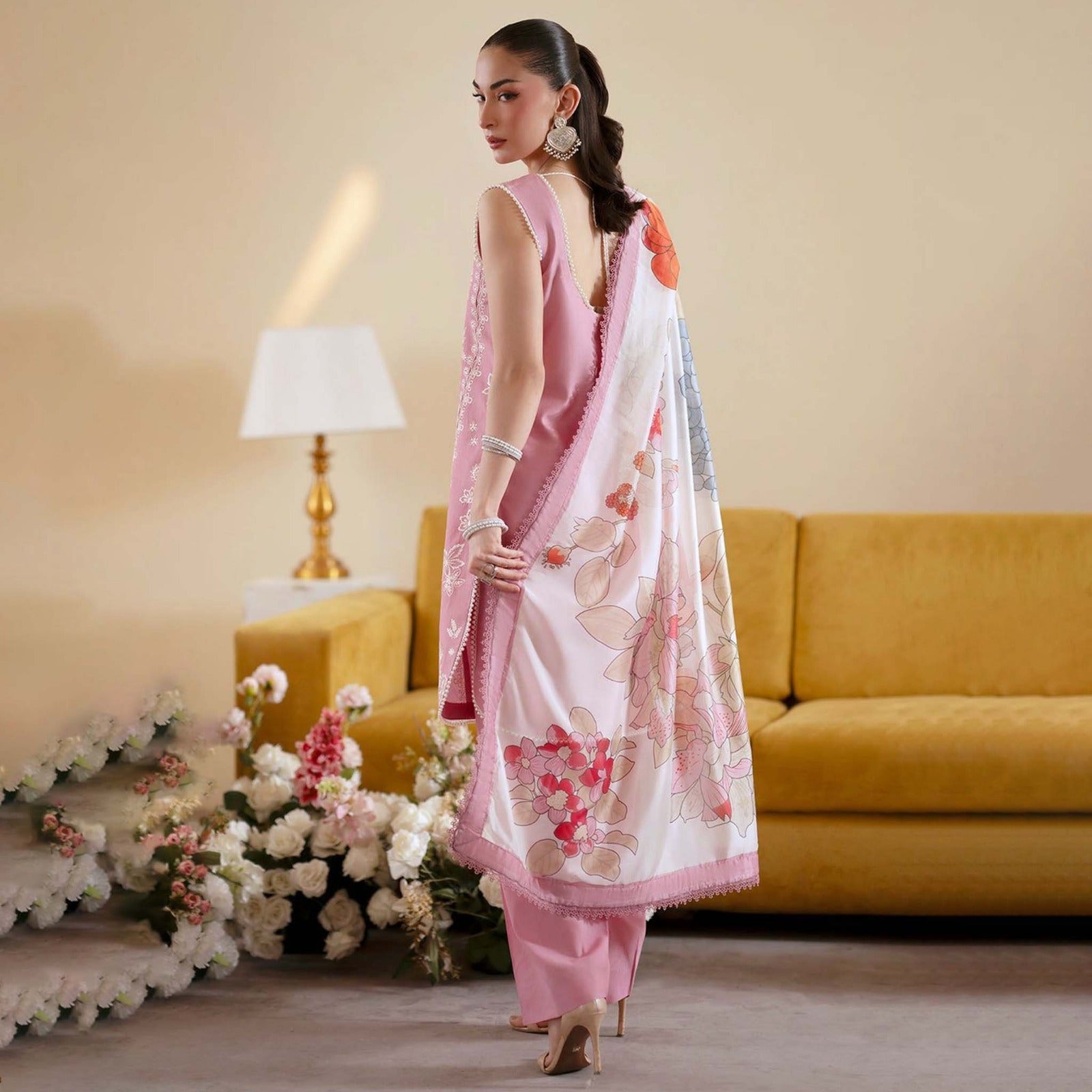 Mahnur Best Quality Pure Airjet Lawn - Unstitched