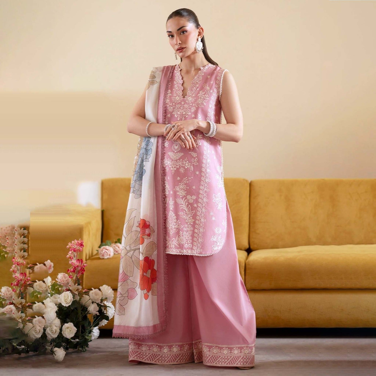 Mahnur Best Quality Pure Airjet Lawn - Unstitched