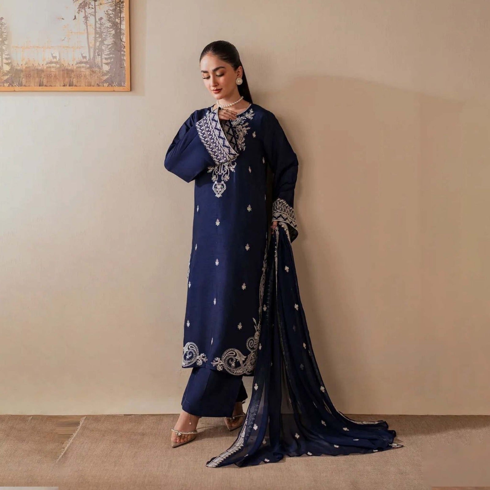 Mushq Best Quality Pure Airjet Lawn - Unstitched