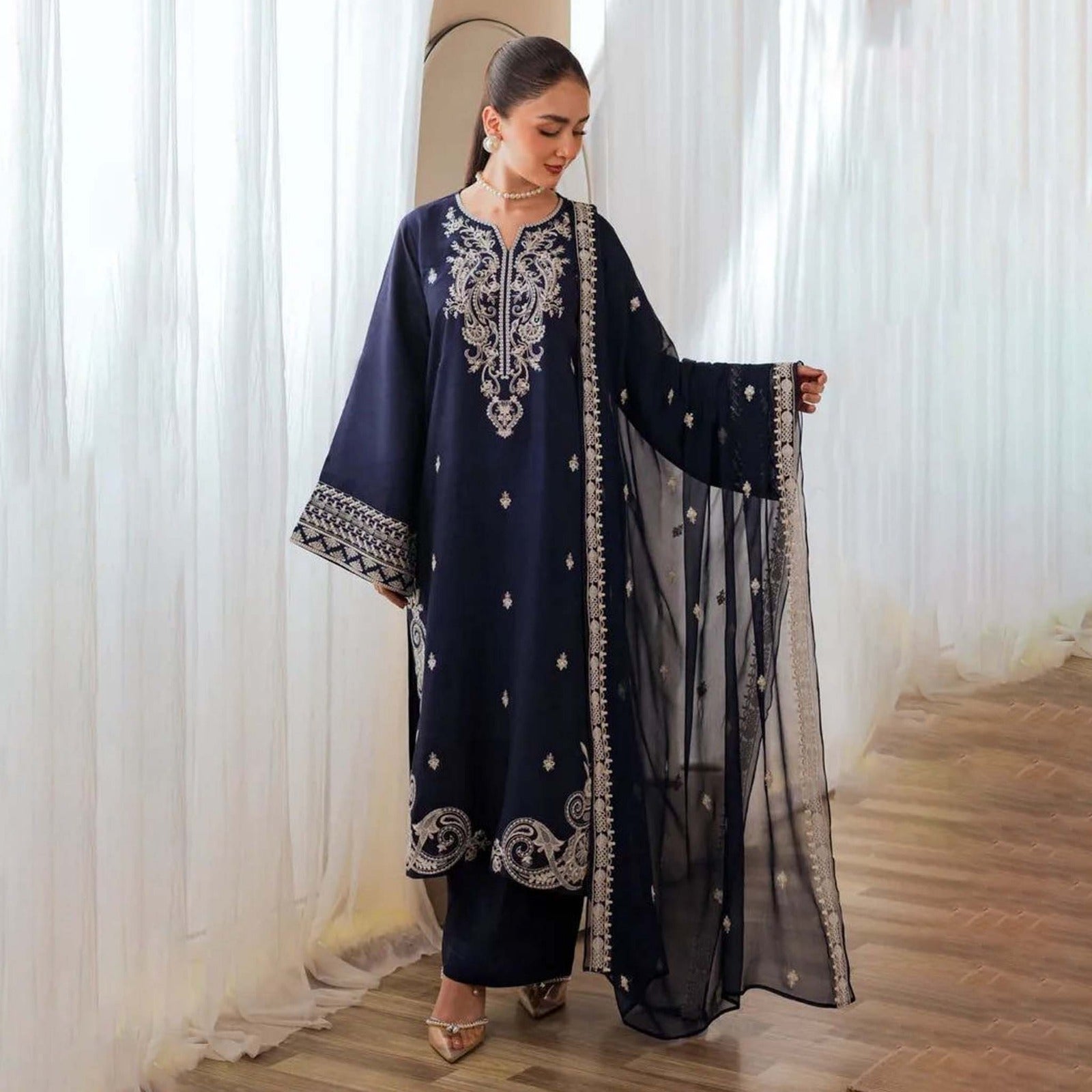 Mushq Best Quality Pure Airjet Lawn - Unstitched