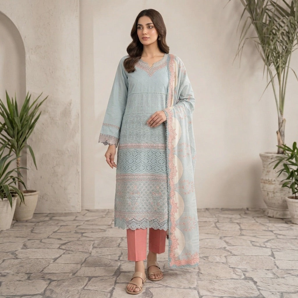 Ghazi - Best Quality Ferozi Airjet lawn 3PC