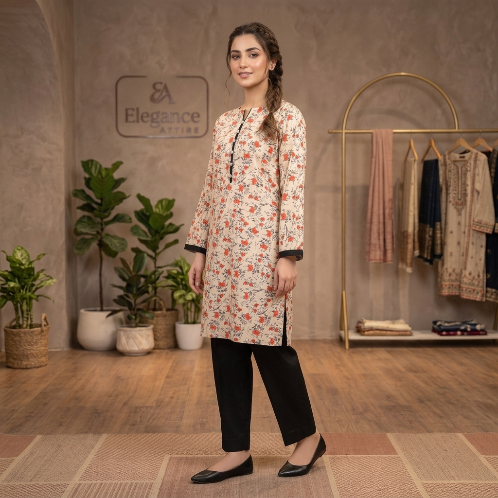 Best Arabic Digital Print Linen Ready to Wear 2PC