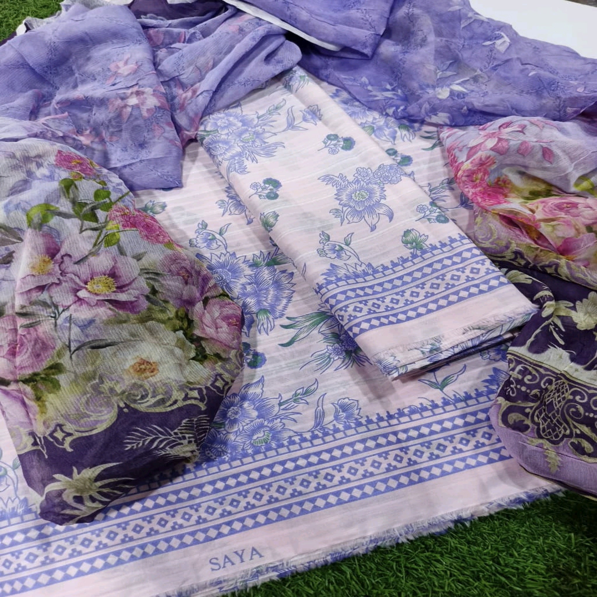 Saya Lawn Digital Print Suit - Volume 3-15